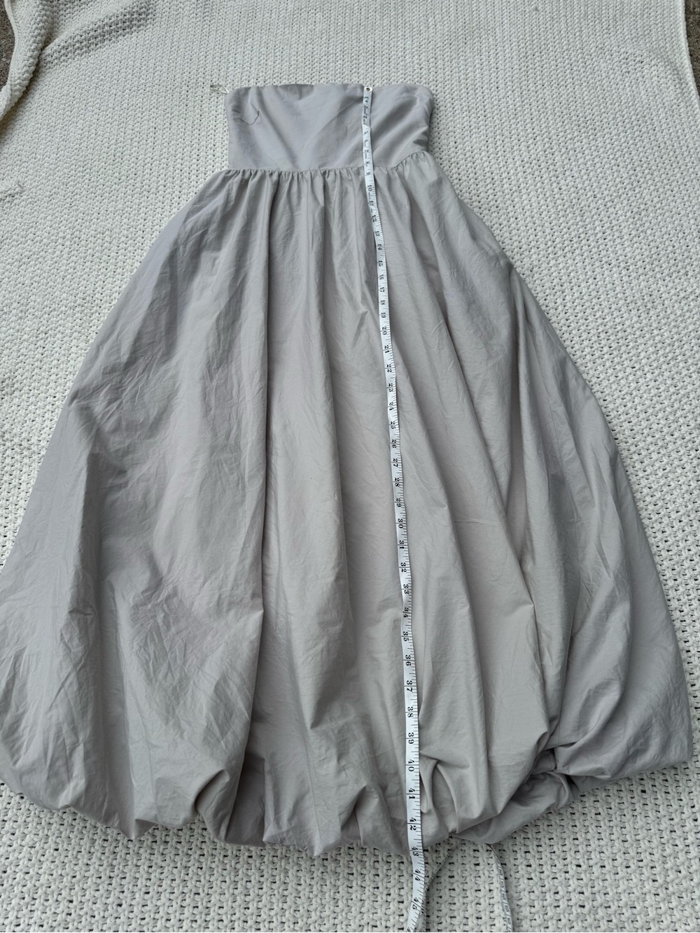 Zara strapless bubble-hem midi dress in light taupe - size xs - Picture 14 of 16